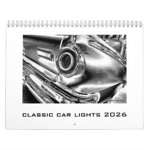 Huvuden eller Svan 2026 Classic Car Ljus Calendar Kalender