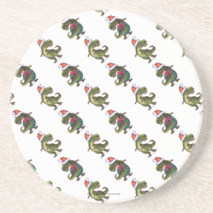 Huvuden och Svan Festive TRex Grönt Mönster Underlägg