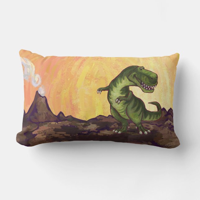 Huvuden och Svan Tyrannosaurus Pillow Lumbarkudde (Framsida)