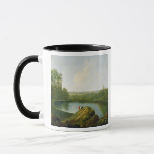 Huvudet av sjön Nemi (olja på kanfas) Mugg