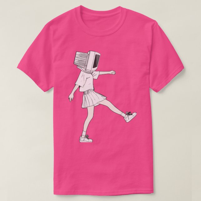 Huvudet för kodtjejen t shirt (Design framsida)