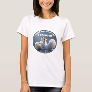 Huvudet över hylsor - svanar (v2-ljus) T-Shirt