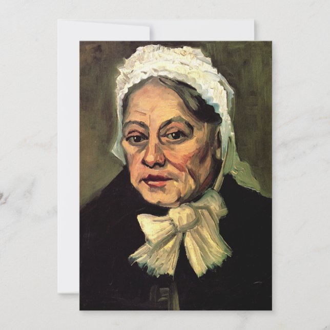 Huvudet på en gammal kvinna med vit mössa av Vince (Framsida)