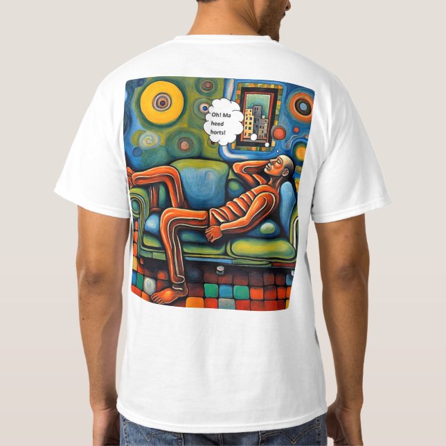 Huvudet värker t shirt (Baksida)