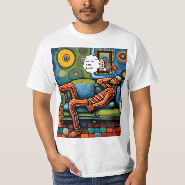 Huvudet värker t shirt (Framsida)
