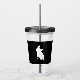 Huvudets lutningsapparat Frenchie Head Bulldog Äl Take Away Mugg