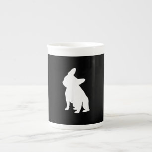 Huvudets lutningsapparat Frenchie Head Bulldog Äls Benporslin Mugg