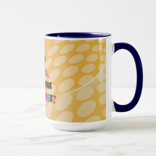 Huvudhjälten Humor om abstrakt design Mugg