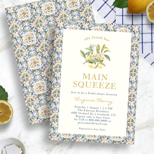 Huvudinbjudan Inbjudningar (Main Squeeze Invitation
)
