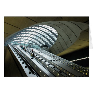 Huvudingången till Canary Wharf Station Hälsningskort