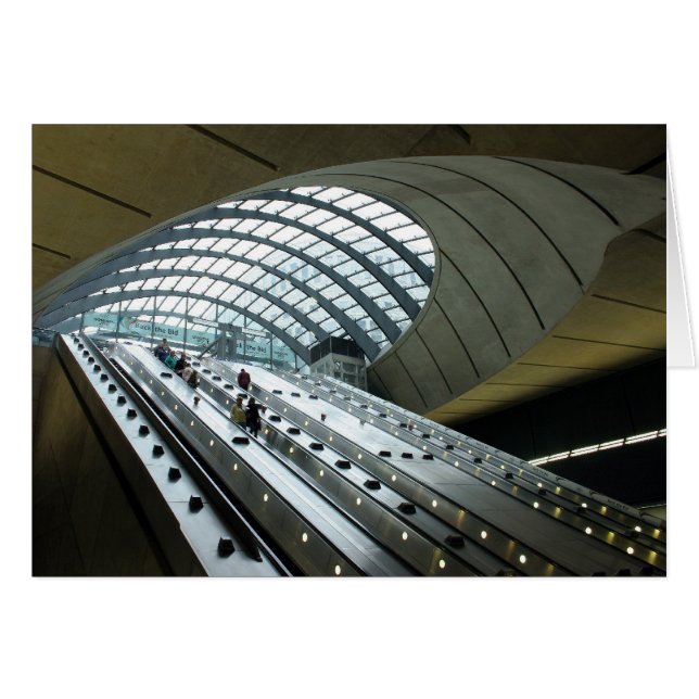 Huvudingången till Canary Wharf Station Hälsningskort (Framsidan Horizontal)