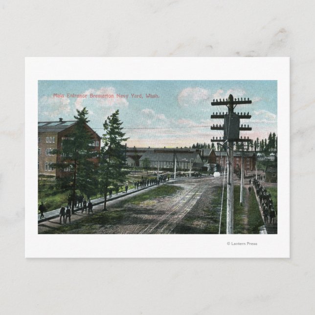 Huvudingångsvy för marint guld vykort (Framsida)