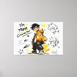 Huvudkaraktär Anime Stil Cool Konst Canvastryck