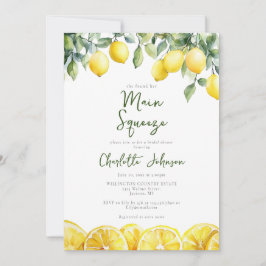 Huvudkläm vattenfärg QR-kod Bröllopsdusch Inbjudningar