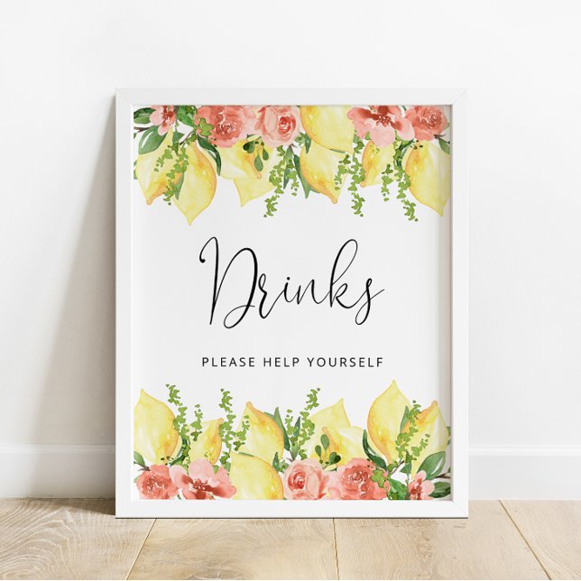 Huvudklämma citron Drinks Signera Poster (Skapare uppladdad)