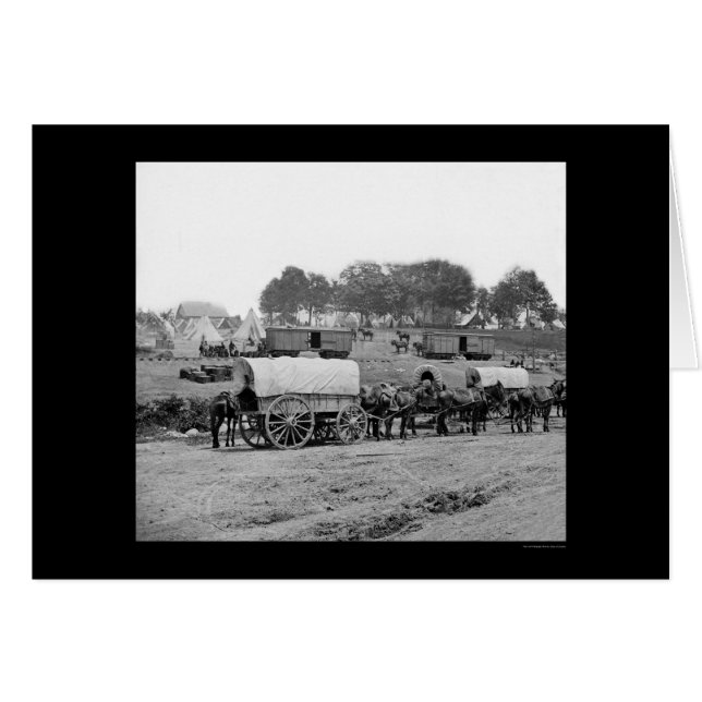 Huvudkontor för general McClellan 1862 Hälsningskort (Framsidan Horizontal)