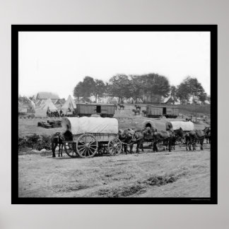 Huvudkontor för general McClellan 1862 Poster