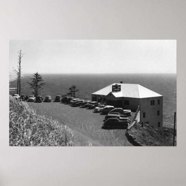 Huvudkontoret för Oregon Kusten Sea Lejon Caves Poster (Framsidan)