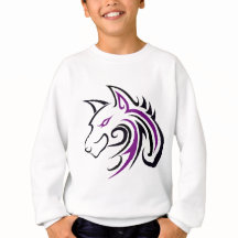 Huvudkontur för lila och svart Varg