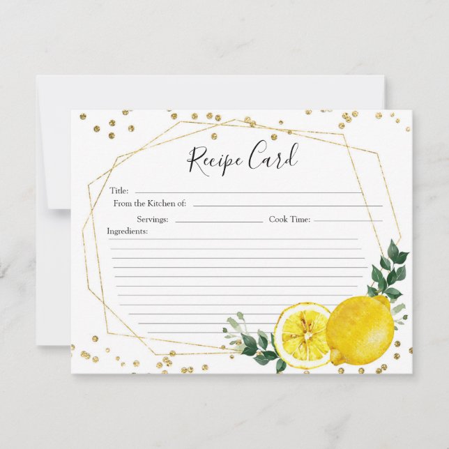 Huvudkort för Lemon-mottagare Inbjudningar (Framsida)