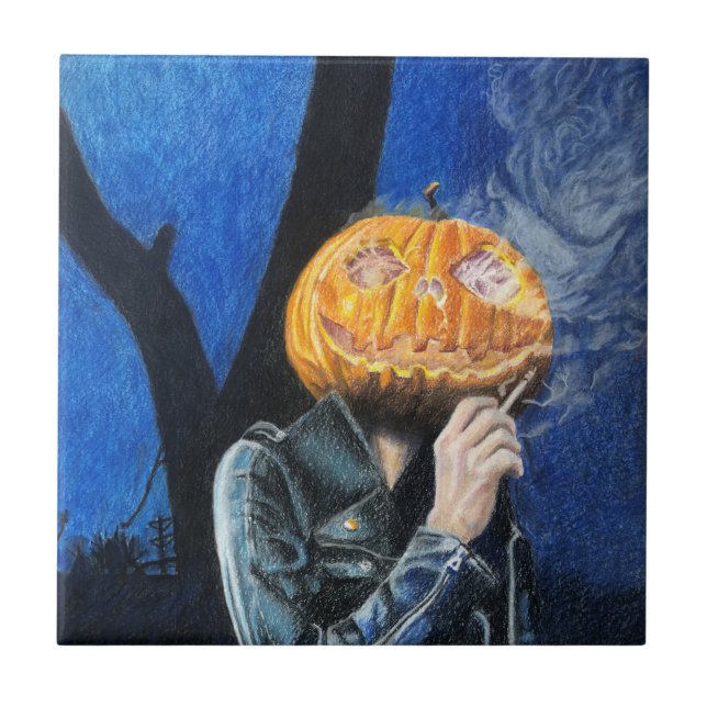 Huvudlös Biker Kakelplatta (Framsidan)