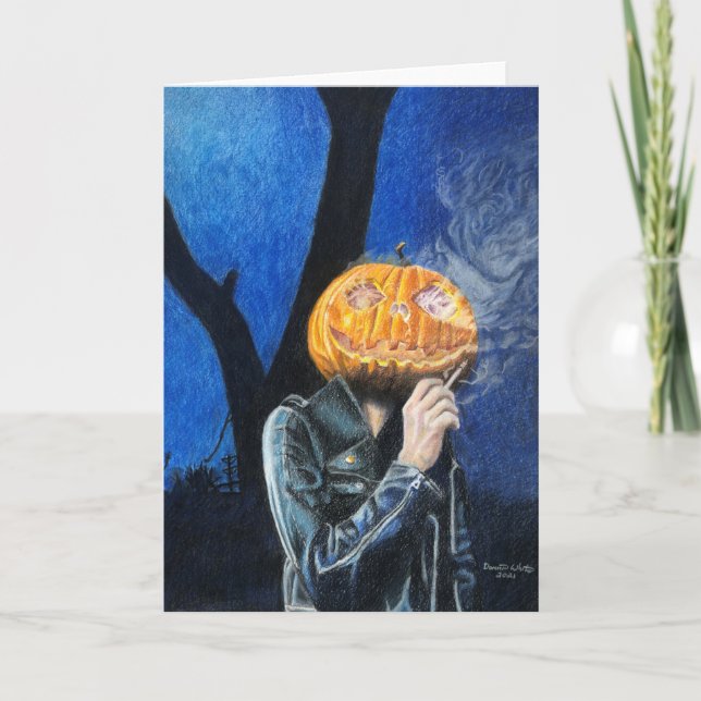 Huvudlös Biker Kort (Framsida)