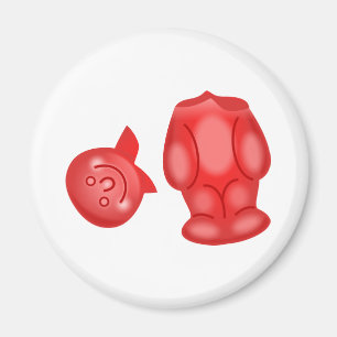 Huvudlös gelébaby magnet