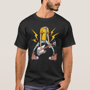 Huvudlös Guitaristisk design för gitarr, buss, spe T Shirt