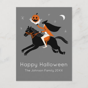 Huvudlös ryttare halloween vykort