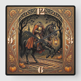 Huvudlös ryttare Sleepy Hollow Guld Ornamenterad B Fyrkantig Klocka