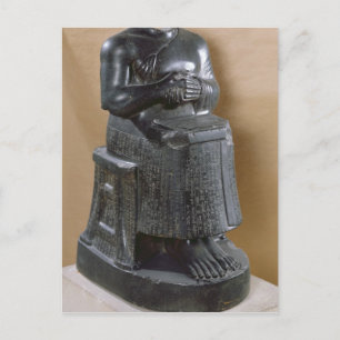 Huvudlös staty av prins Gudea som en Vykort