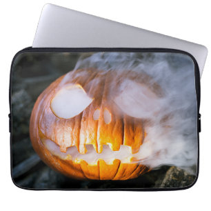 Huvudlösa Ryttarens Jack-o-Lykt Huvud i lågor Laptop Fodral