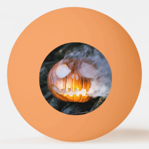 Huvudlösa ryttarens Jack-o-Lykt Huvud i lågor Pingisboll
