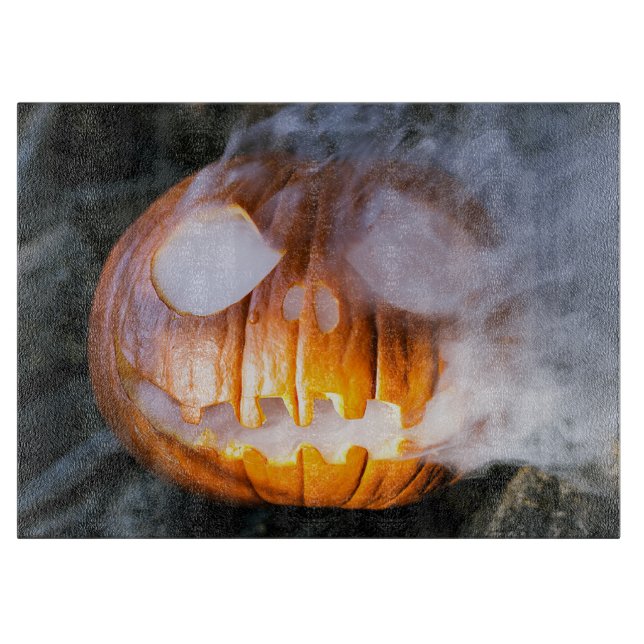 Huvudlösa ryttarens Jack-o-Lyktes huvud i lågor (Framsidan)