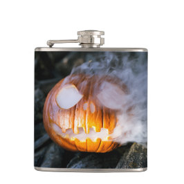 Huvudlösa ryttarens Jack-o-Lyktes huvud står i låg Fickplunta