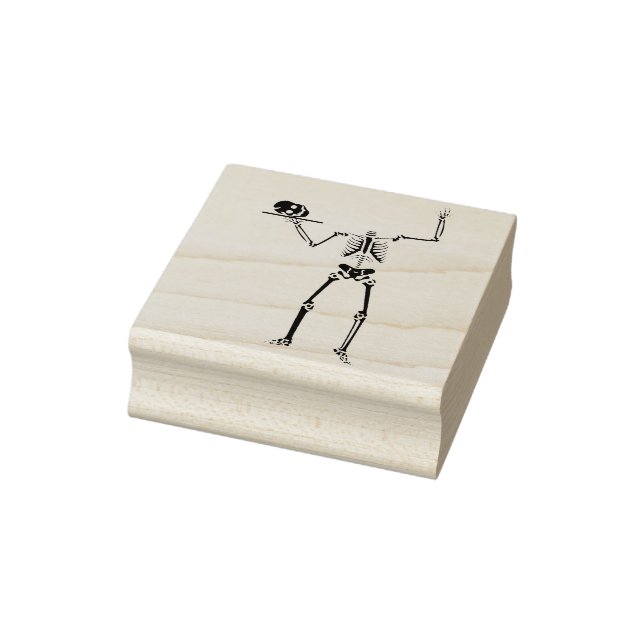 Huvudlösa skelettsilhuettekonst frimärke stämpel (Stämpel)