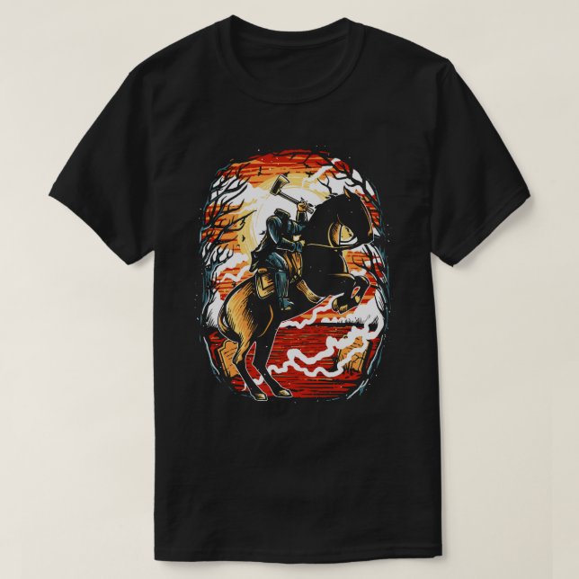Huvudlösa skicklig ryttaremanar T-tröja Tee Shirt (Design framsida)