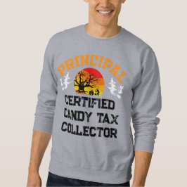 Huvudmannen Halloween Auktoriserad Candy Tax Colle Lång Ärmad Tröja