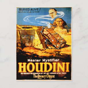 Huvudmystifier Houdini Sällsynt Vintage Vykort