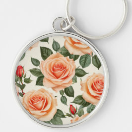 huvudnyckelkedja rund silverfärgad nyckelring