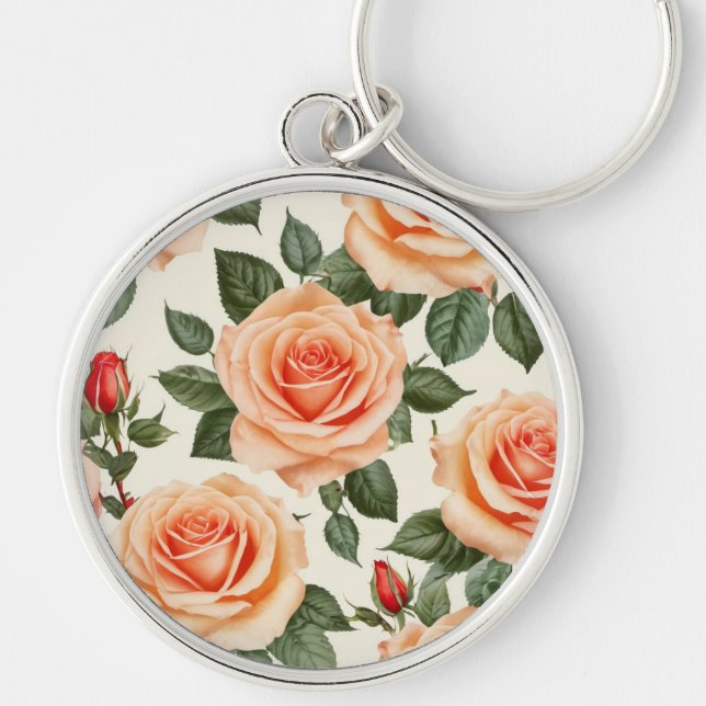 huvudnyckelkedja rund silverfärgad nyckelring (Framsidan)