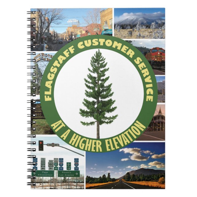 Huvudpersonalens kundtjänst anteckningsbok med spiral (Framsidan)