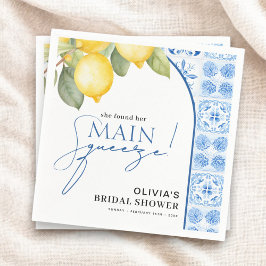 Huvudpersonen Italiensk Citron Bröllopsdusch Pappersservett