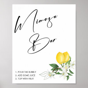Huvudpress Bröllopsdusch Mimosa Barskylt Poster