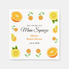 Huvudsaklig Citrus Sommar Citron Bröllopsdusch Pappersservett