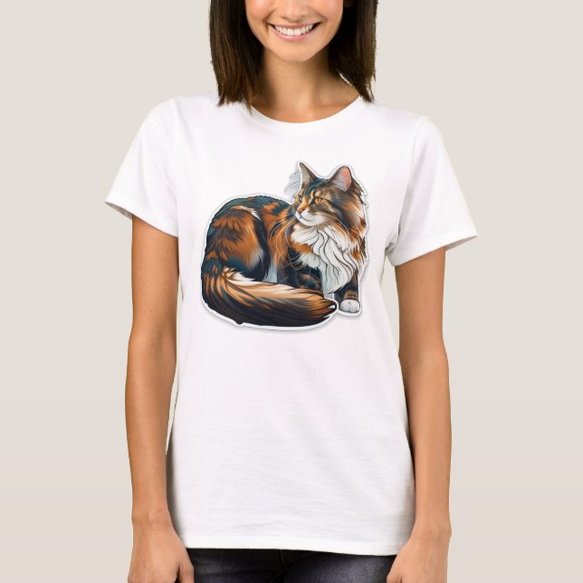 Huvudsaklig Coon Cat T Shirt (Framsida)