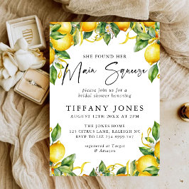 Huvudsaklig doft av Citrus Lemon Bridal Shower Inbjudningar