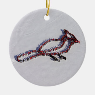 Huvudsaklig dubbelsidig prydnad julgransprydnad keramik