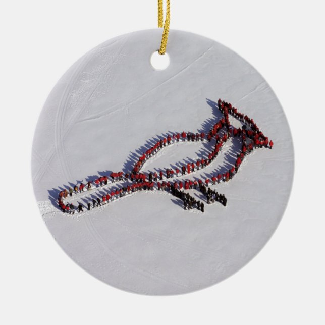 Huvudsaklig dubbelsidig prydnad julgransprydnad keramik (Framsidan)