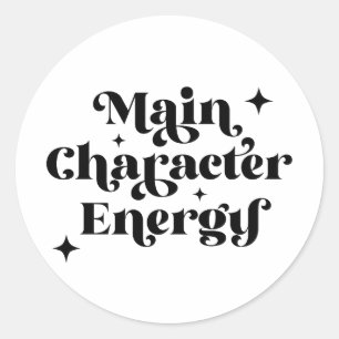 Huvudsaklig energi runt klistermärke